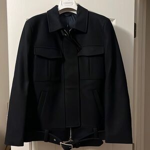 J. Lindeberg NWT Zafira Compact Melton black wool jacket size 40